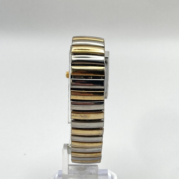 Vtg Marcel Drucker Womens Watch Tank Gold Silver Tone New Battery SMALL 5.75\